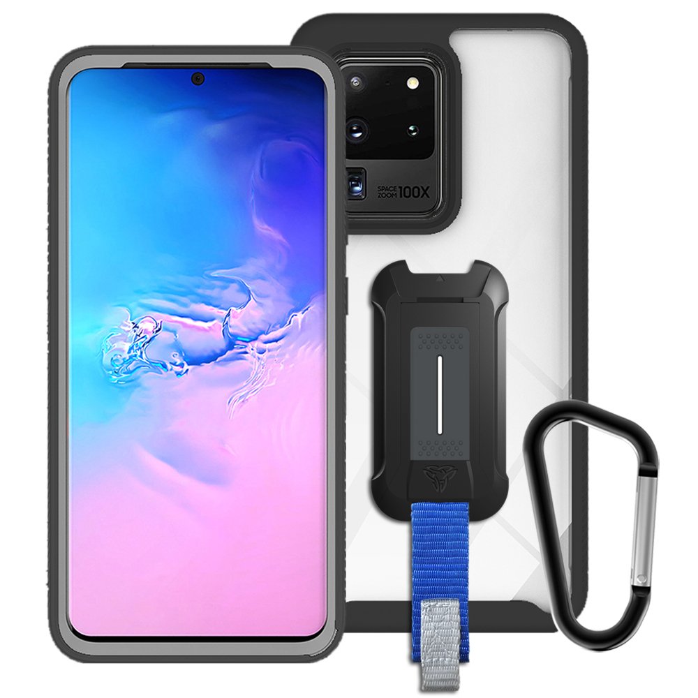 HX-SS-S | Samsung Galaxy S20 S10 S9 S8 Case | Protection Military Grade w/ KEY Mount & Carabiner -Black