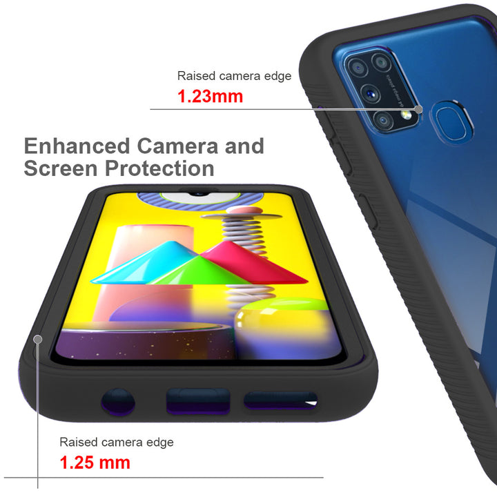 HX-SS20-M31 | Samsung Galaxy M31 Case | Protection Military Grade w/ KEY Mount & Carabiner -Black