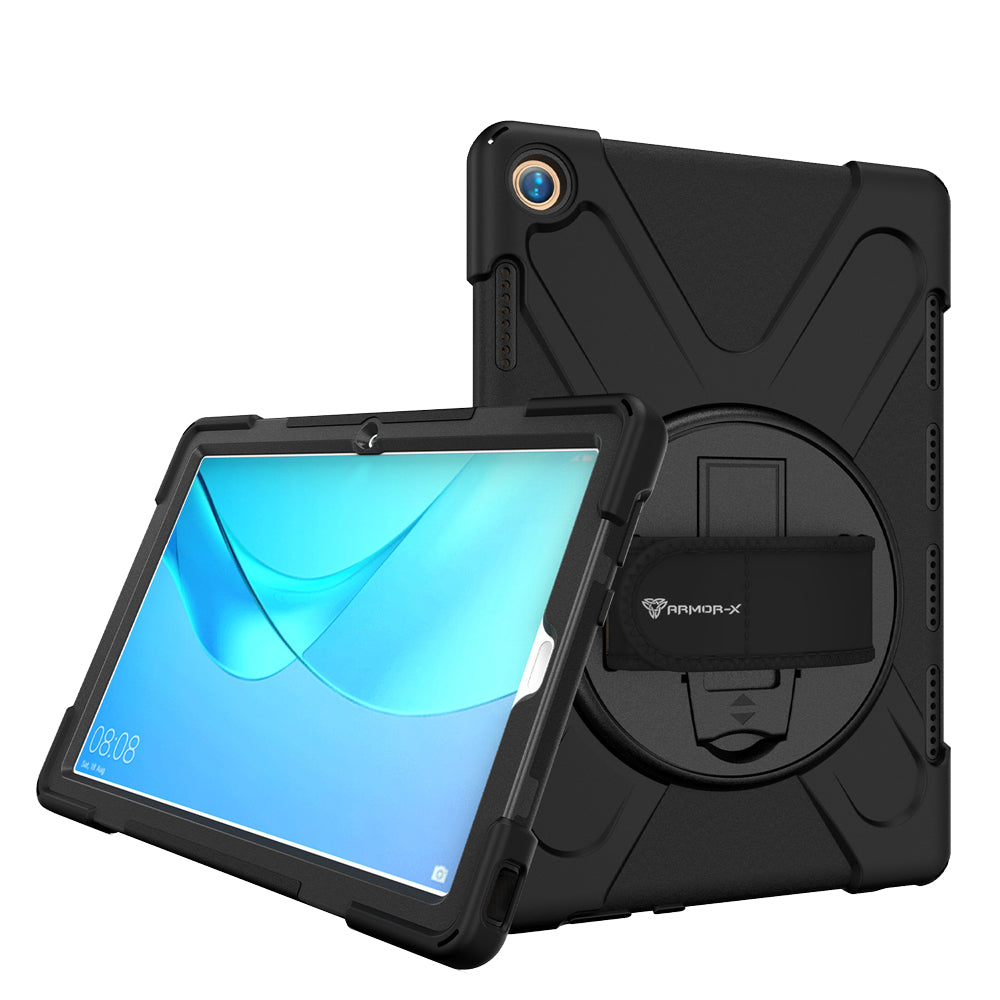JLN-HW-M5*10.8 | Huawei MediaPad M5 10.8 | Ultra 3 layers shockproof rugged case with hand strap and kick-stand