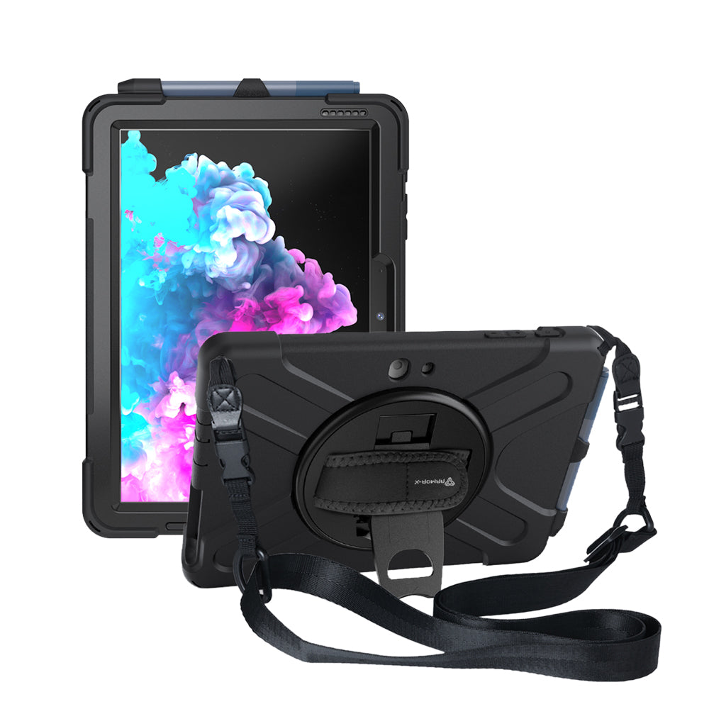 JLN-MS-SFGO2 | Microsoft Surface Go / Surface Go 2 / Surface Go 3 | Ultra 3  layers shockproof rugged case with hand strap and kick-stand
