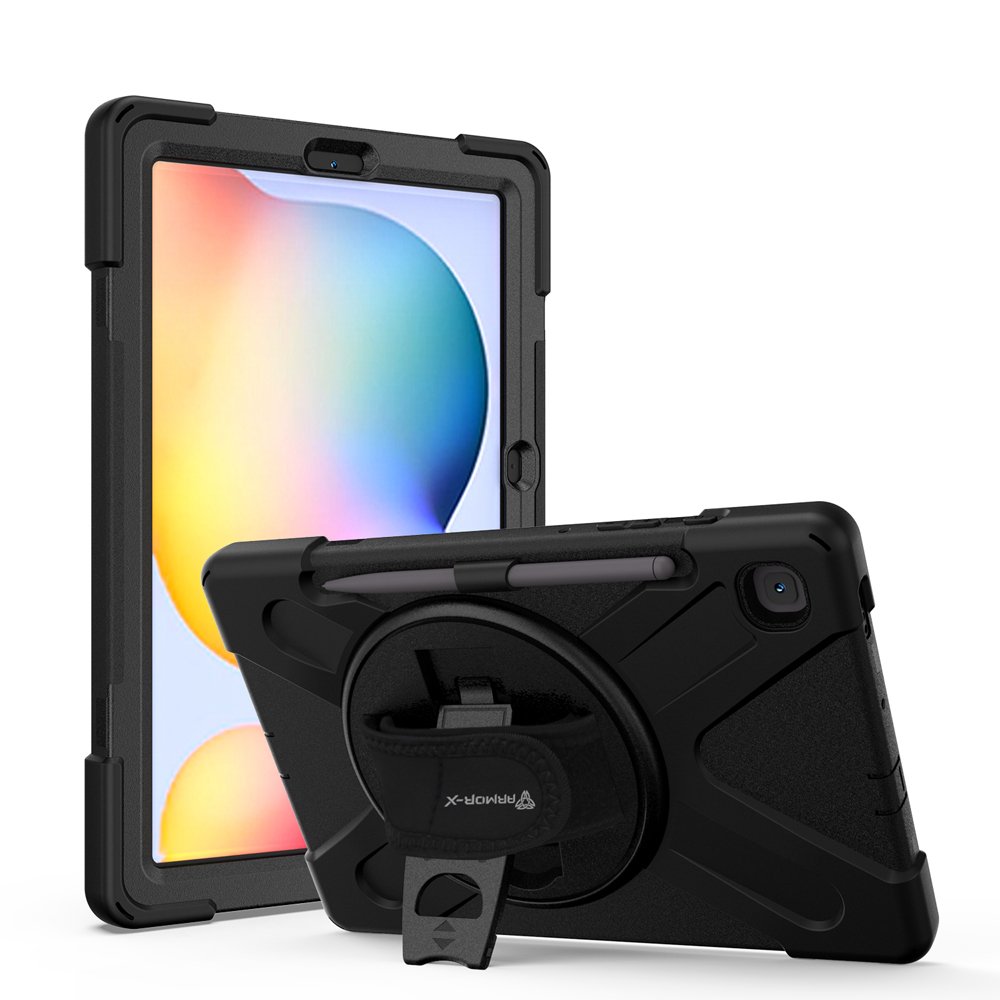 JLN-SS-P610 | Samsung Galaxy Tab S6 Lite SM-P610/P615 | Ultra 3 layers shockproof rugged case with hand strap and kick-stand