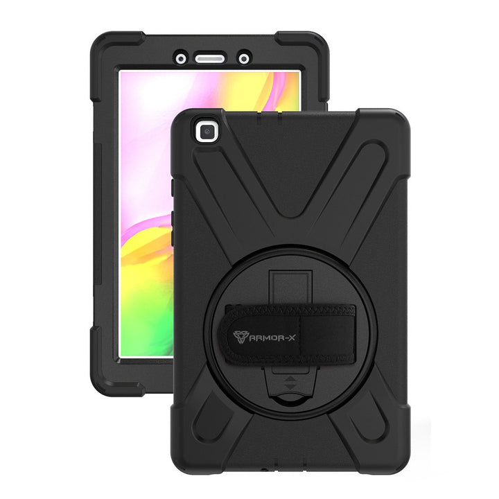 JLN-SS-T290 | Samsung Galaxy Tab A 8.0 (2019) T290 T295 | Ultra 3 layers shockproof rugged case with hand strap and kick-stand