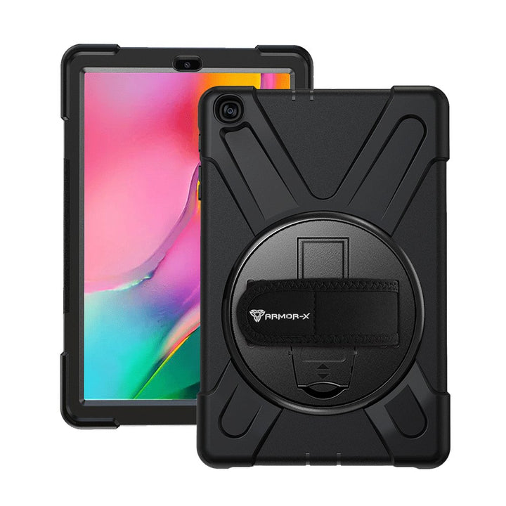 JLN-SS-T515 | Samsung Galaxy Tab A 10.1 (2019) T515 T510 | Ultra 3 layers shockproof rugged case with hand strap and kick-stand
