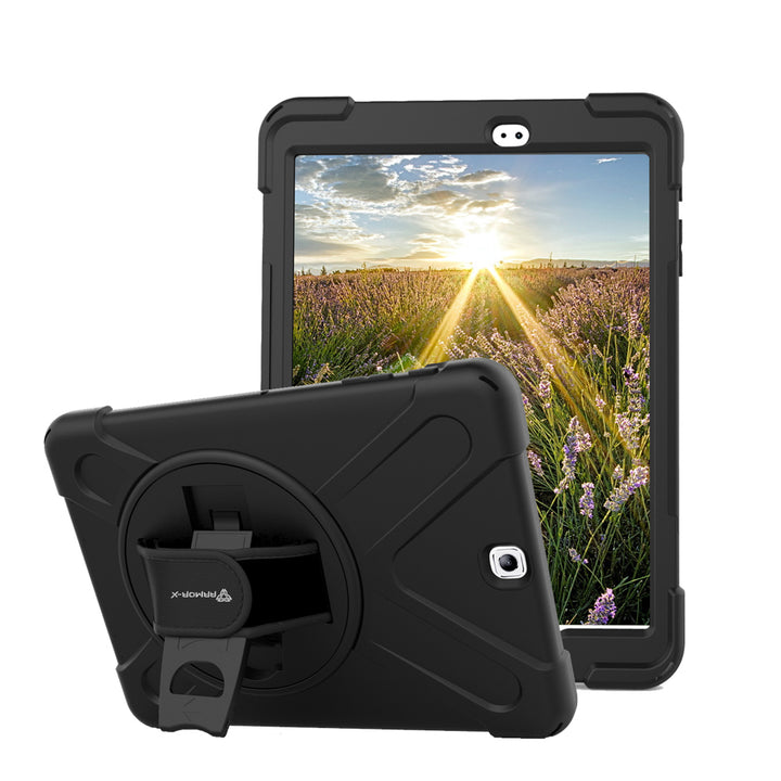 JLN-SS-T810 | Samsung Galaxy Tab S2 9.7 T810 T815 | Ultra 3 layers shockproof rugged case with hand strap and kick-stand
