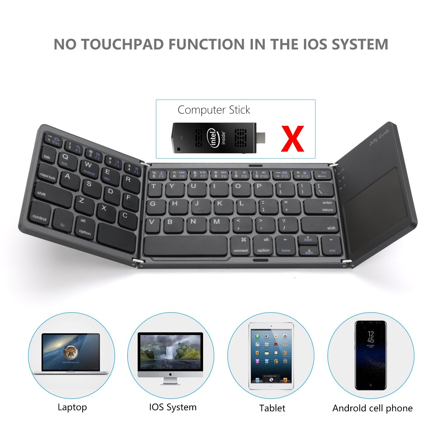 KBA-02 | Foldable pocket Size Portable Mini BT Wireless Keyboard w