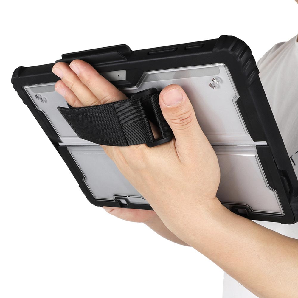 Shop4 - Microsoft Surface Pro 7 Hoes - Book Cover Lychee Zwart Shop4 - Microsoft Surface Pro 7 Hoes - Book Cover Lychee Zwart