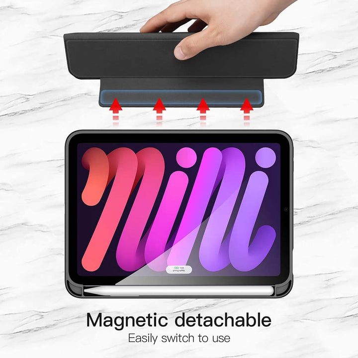 MC-iPad-M6 | iPad Mini 6 | Shockproof Protective Magnetic cover Auto Sleep Wake Function Supports Apple Pencil Wireless Charging
