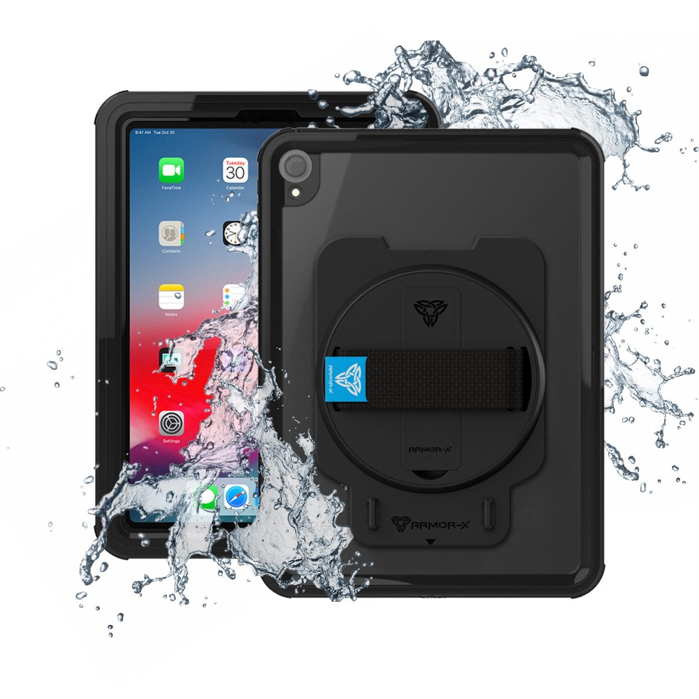 MUN-A9S | iPad Pro 11 2018 | Waterproof Case With Handstrap & Kickstand