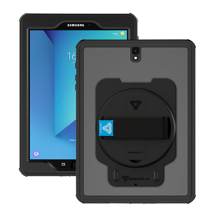 MUN-S3 | Samsung Galaxy Tab S3 9.7 T820 T825 | Waterproof Case With Handstrap & Kickstand