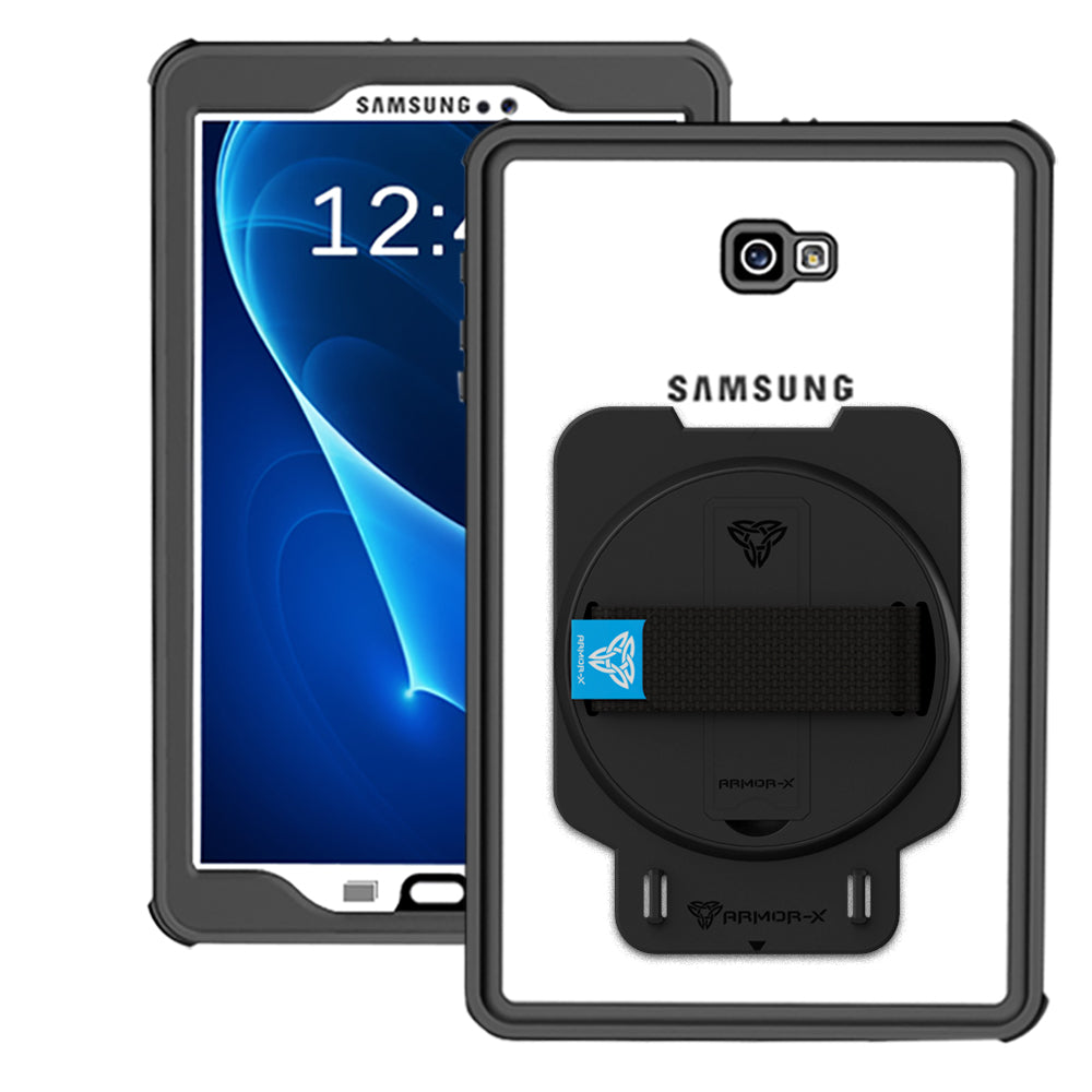 MUN-T580 | Samsung Galaxy Tab A 10.1 2016 T580 T585 | Waterproof Case With Handstrap & Kickstand