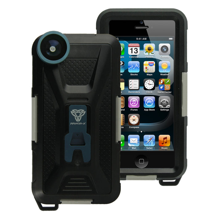 MX-AP2 | iPhone 5 5S Waterproof Case | IP68 shock & water proof Cover w/ X-Mount & fish eye lens