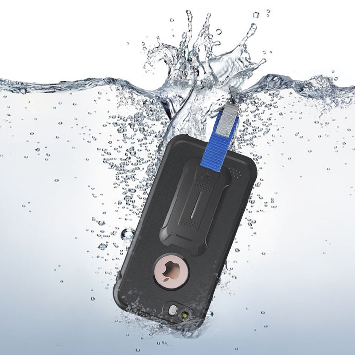 MX-AP3SE-BK | iPhone SE 5 5s Waterproof Case | IP68 shock & water proof Cover w/ X-Mount & Carabiner