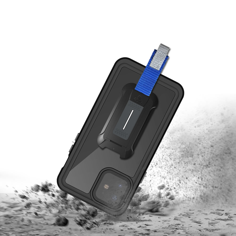 MX-IPH-12 | iPhone 12 / iPhone 12 mini | Waterproof Case IP68 shock & water proof Cover w/ X-Mount & Carabiner