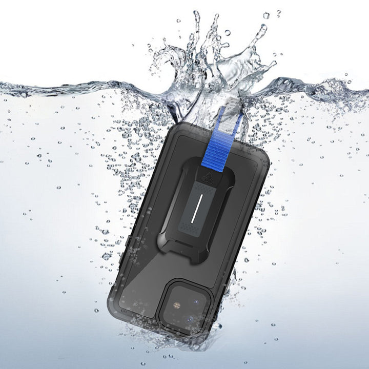 MX-IPH-12 | iPhone 12 / iPhone 12 mini | Waterproof Case IP68 shock & water proof Cover w/ X-Mount & Carabiner