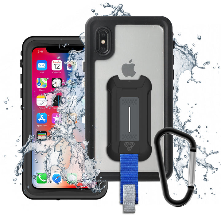 MX-IPHX-BK | iPhone X iPhone XS Waterproof Case | IP68 shock & water proof Cover w/ X-Mount & Carabiner