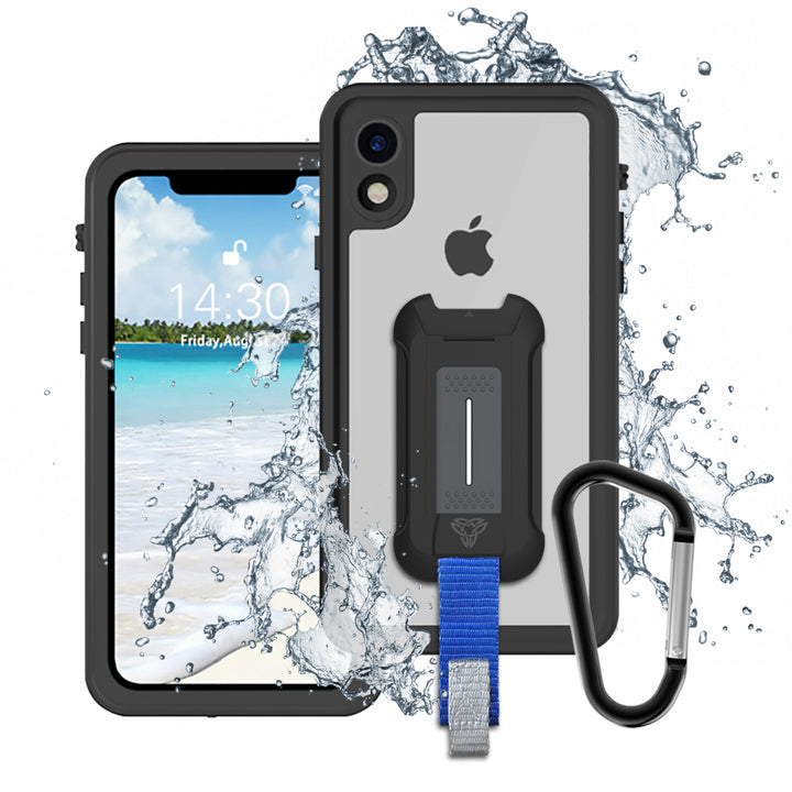 MX-IPHXR-BK | iPhone XR Waterproof Case | IP68 shock & water proof Cover w/ X-Mount & Carabiner