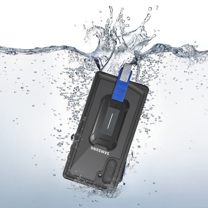 MX-N10-BK | Samsung Galaxy Note 10 Waterproof Case | IP68 shock & water proof Cover w/ X-Mount & Carabiner