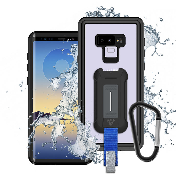 MX-N9-BK*NOTE 9 | Samsung Galaxy Note 9 Waterproof Case | IP68 shock & water proof Cover w/ X-Mount & Carabiner