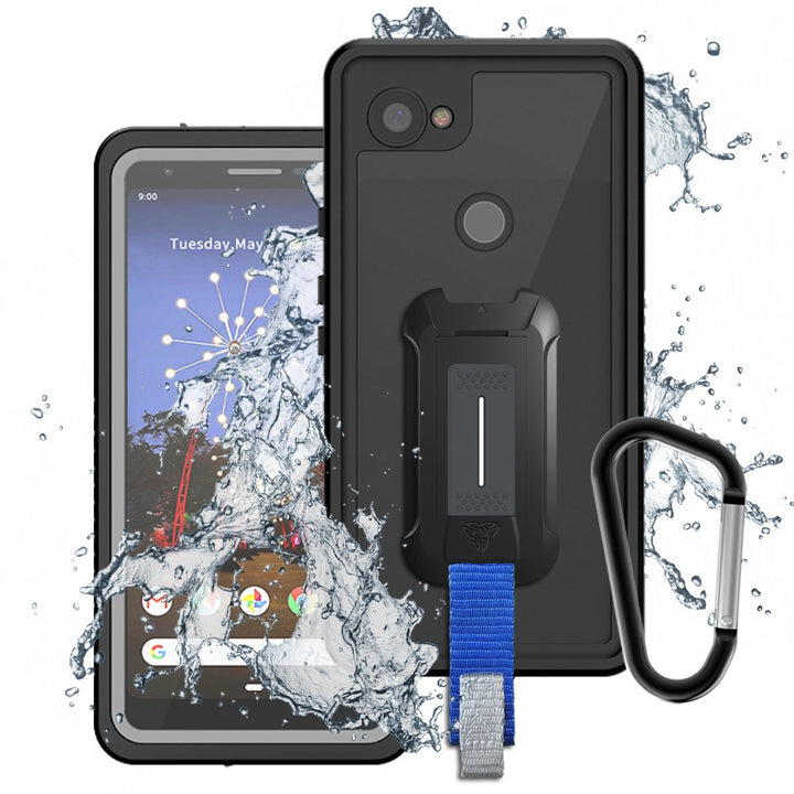 MX-PX3A | Google Pixel 3a Waterproof Case | IP68 shock & water proof Cover w/ X-Mount & Carabiner