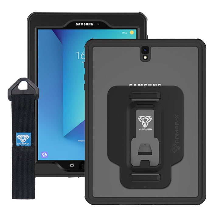 MX-S3-BK | Samsung Galaxy Tab S3 9.7 T820 T825 | IP68 Ultimate waterproof Case w/ Handstrap