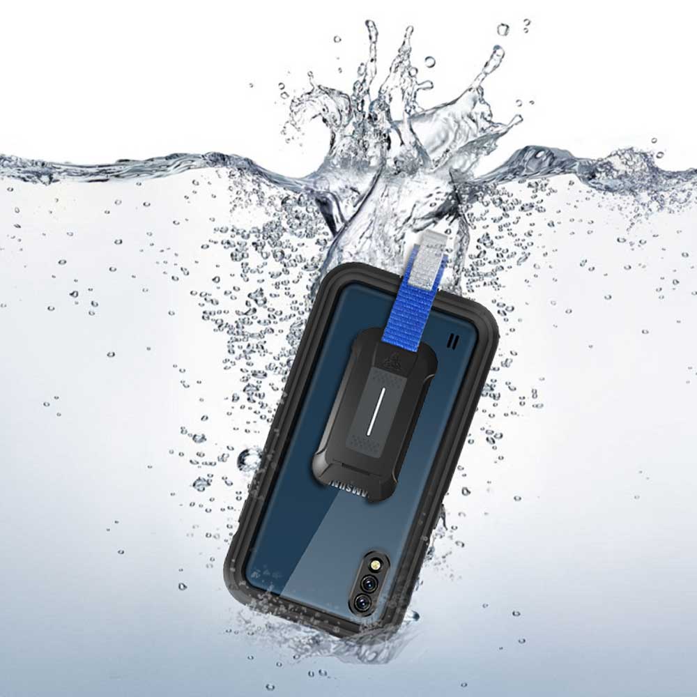 MX-SS20-A01US | Samsung Galaxy A01 (US Ver.) Waterproof Case | IP68 shock & water proof Cover w/ X-Mount & Carabiner