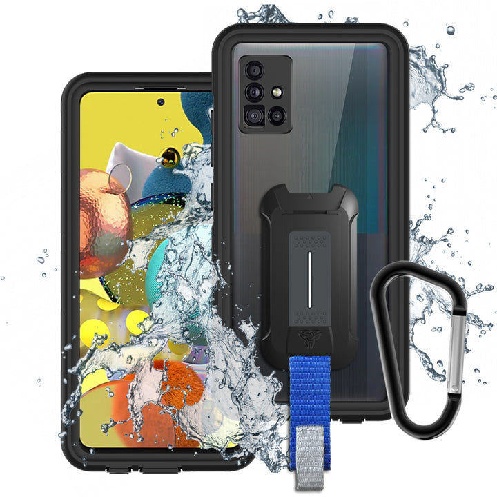 MX-SS20-A51*5G | Samsung Galaxy A51 5G Waterproof Case | IP68 shock & water proof Cover w/ X-Mount & Carabiner