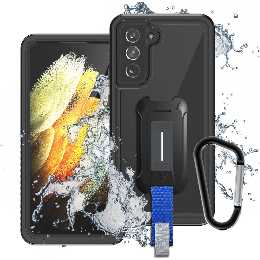 MX-SS21-S21 | Samsung Galaxy S21 5G Waterproof Case | IP68 shock & water proof Cover w/ X-Mount & Carabiner