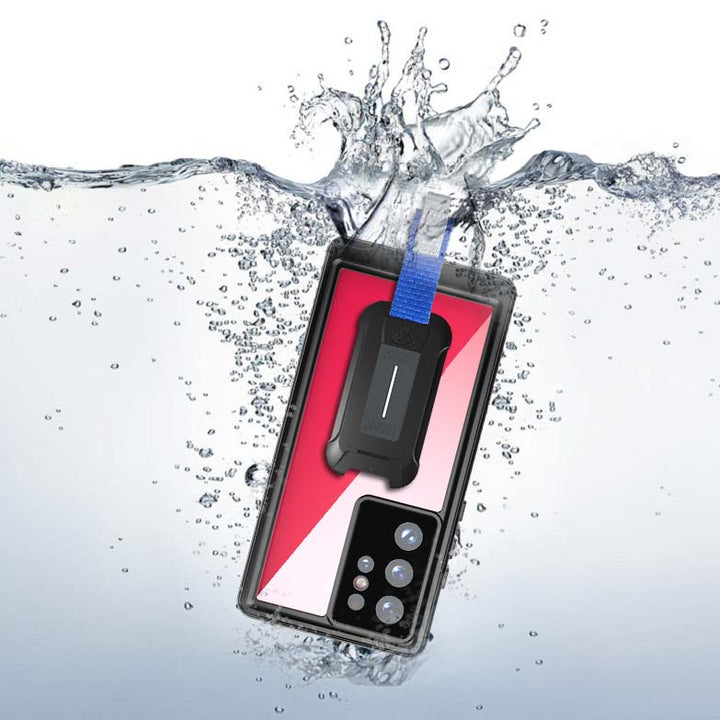 MX-SS22-S22U | Samsung Galaxy S22 Ultra 5G Waterproof Case | IP68 shock & water proof Cover w/ X-Mount & Carabiner