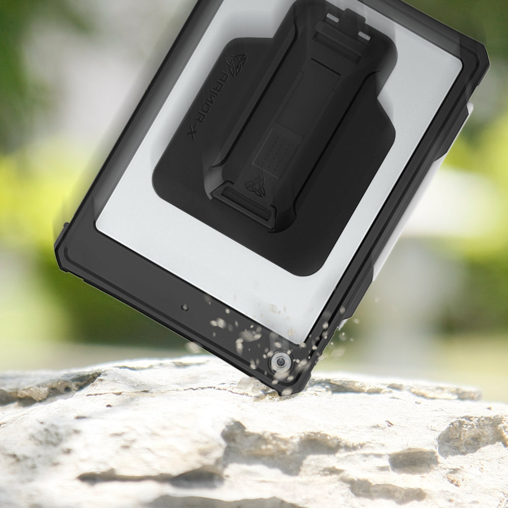 MXS-A17S | iPad Pro 12.9 ( 5th / 6th Gen ) 2021 / 2022 | IP68 Waterproof,  Shock & Dust Proof Case With Handstrap & Kickstand & X-Mount