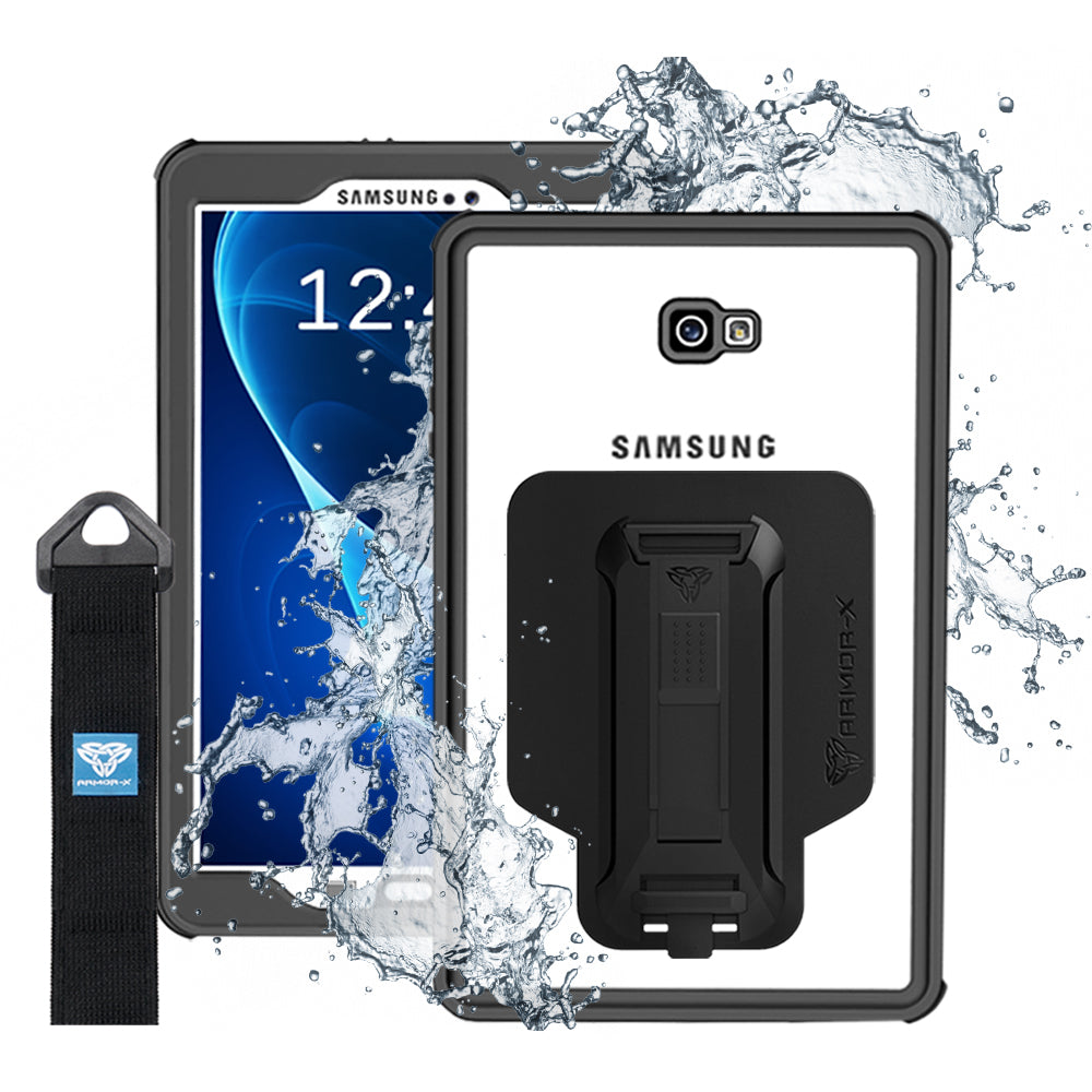 MXS-T580 | Samsung Galaxy Tab A 10.1 T580 T585 | IP68 Waterproof Case With Handstrap & Kickstand & X-Mount