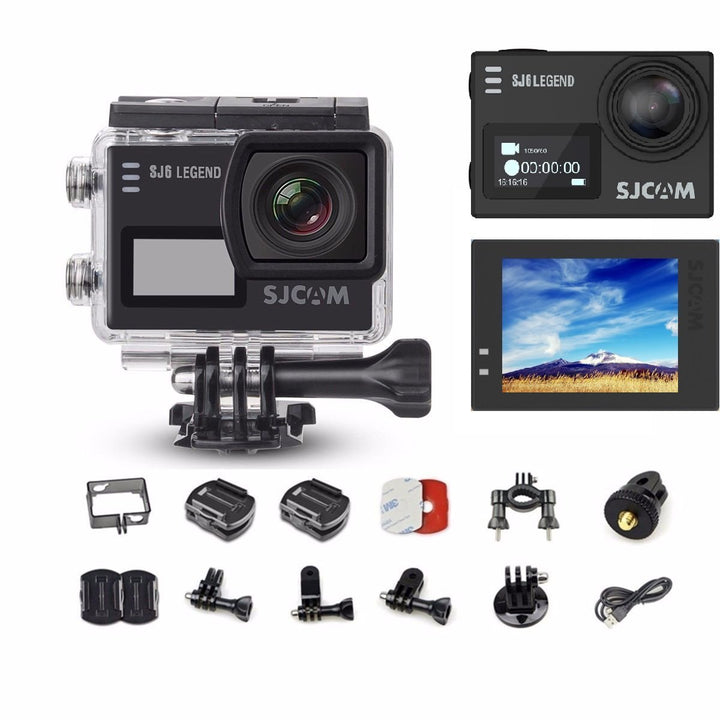 PHT-CAM-SJ6-SJCAM Legend SJ6 Action Camera with 2" Dual LCD Touch Screen 1080p Resolution-Black