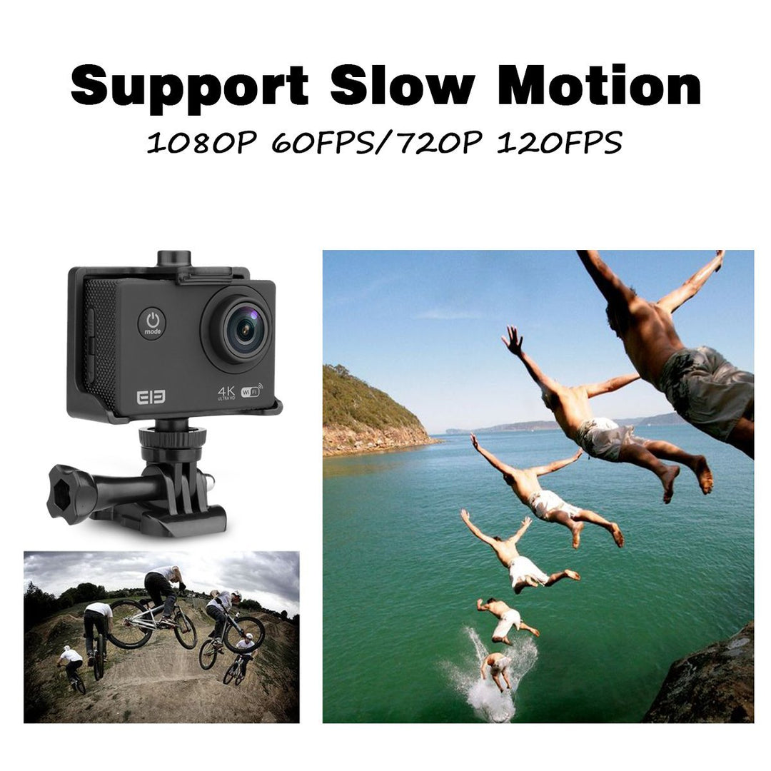 Caméra sport HD 720P waterproof Wifi + Accessoires supports Moto