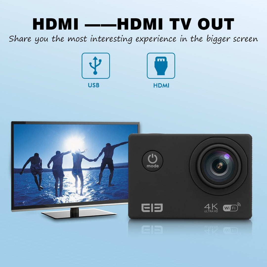 PHT-ELE-EPR-BK Elephone ELE Explorer 4K Ultra HD WiFi Action Camera