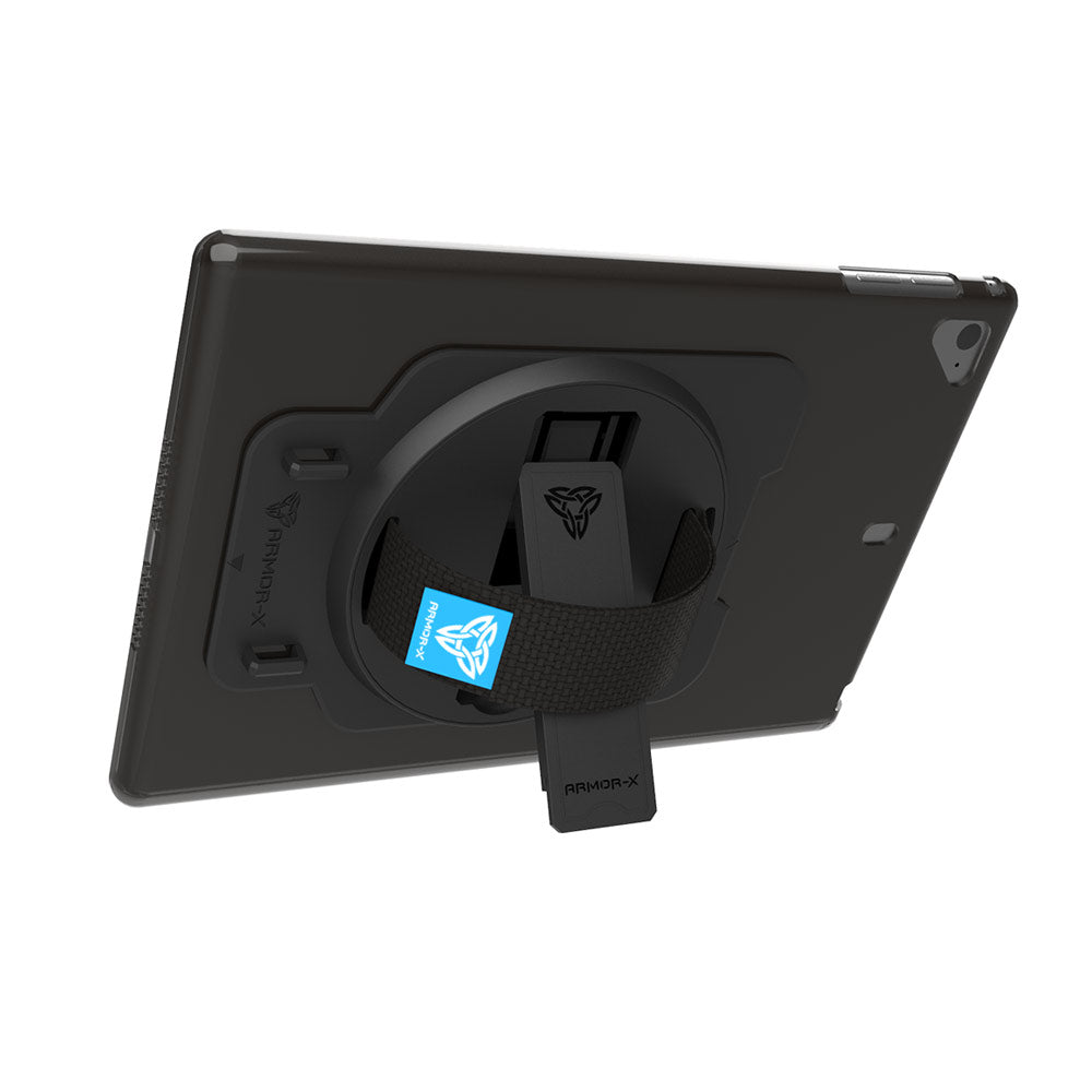 PUN-LN23 | Lenovo Tab 4 10 Plus TB-X704 | Shockproof Case w/ Kickstand & hand strap-Black