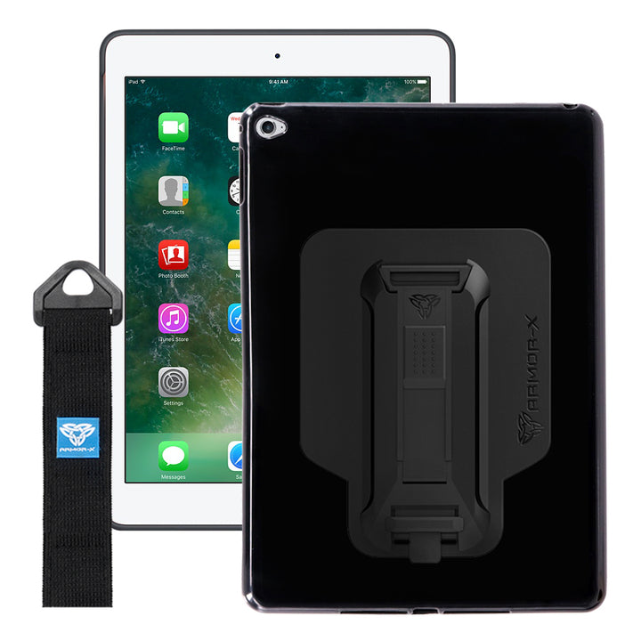 PXS-PR1 | Apple iPad Pro 9.7 | Shockproof Case w/ Kickstand & hand strap & X-Mount