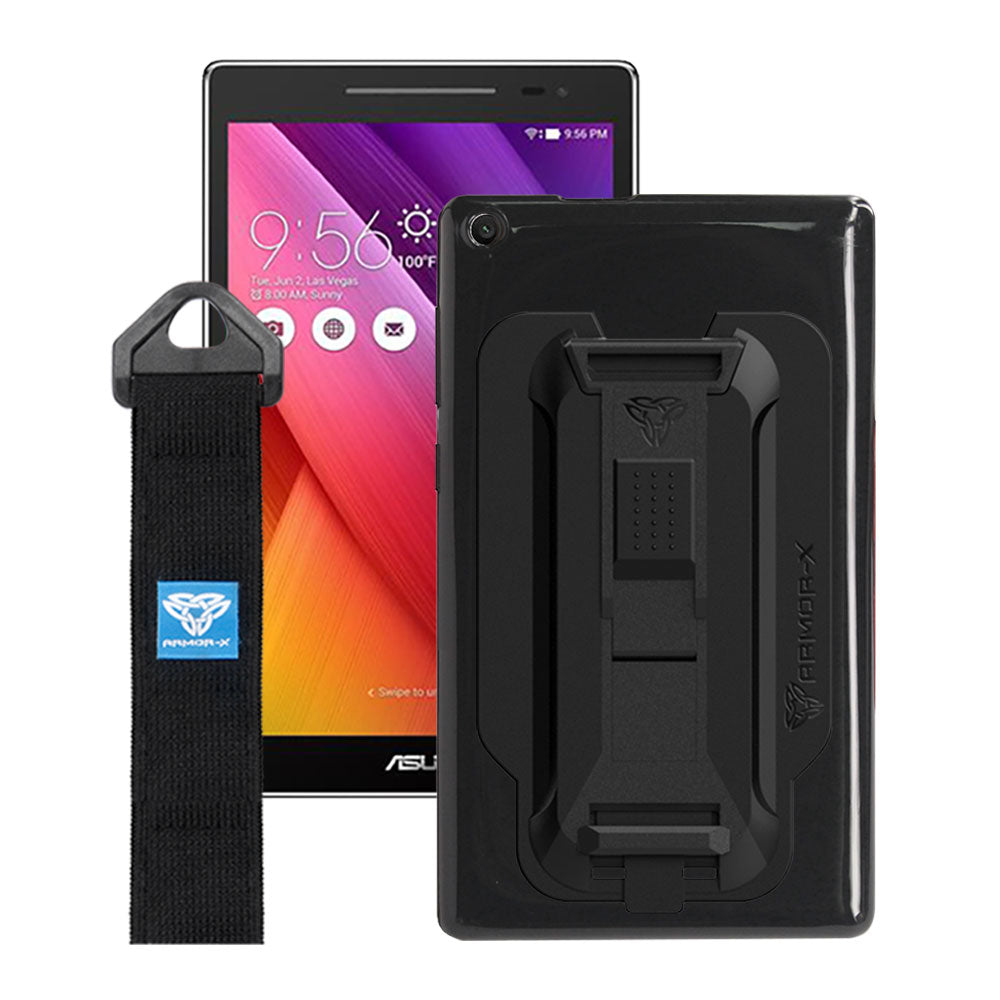 PXS-AS12 | Asus ZenPad C 7.0 Z170C Z170CG | Shockproof Case w/ Kickstand & hand strap & X-Mount