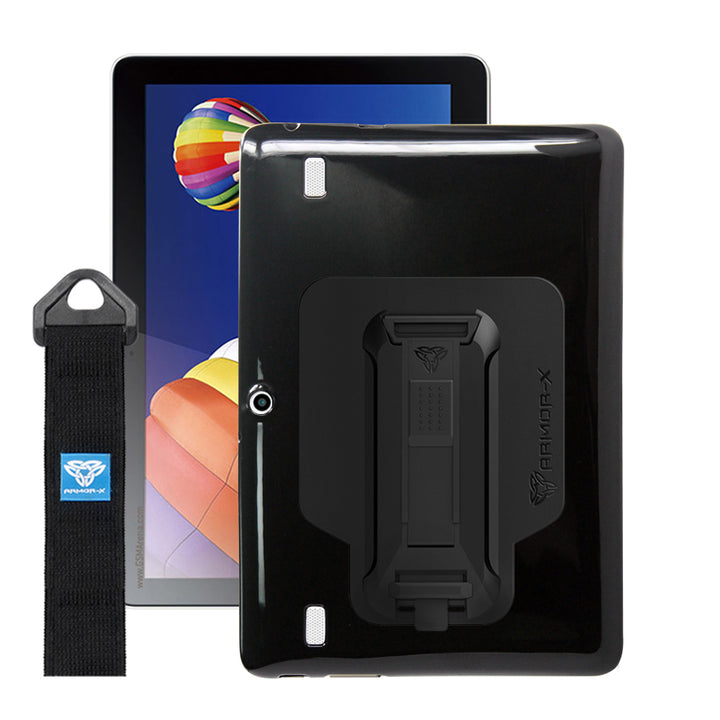 PXS-HW06 | Huawei MediaPad Link+ 10 | Shockproof Case w/ Kickstand & hand strap & X-Mount
