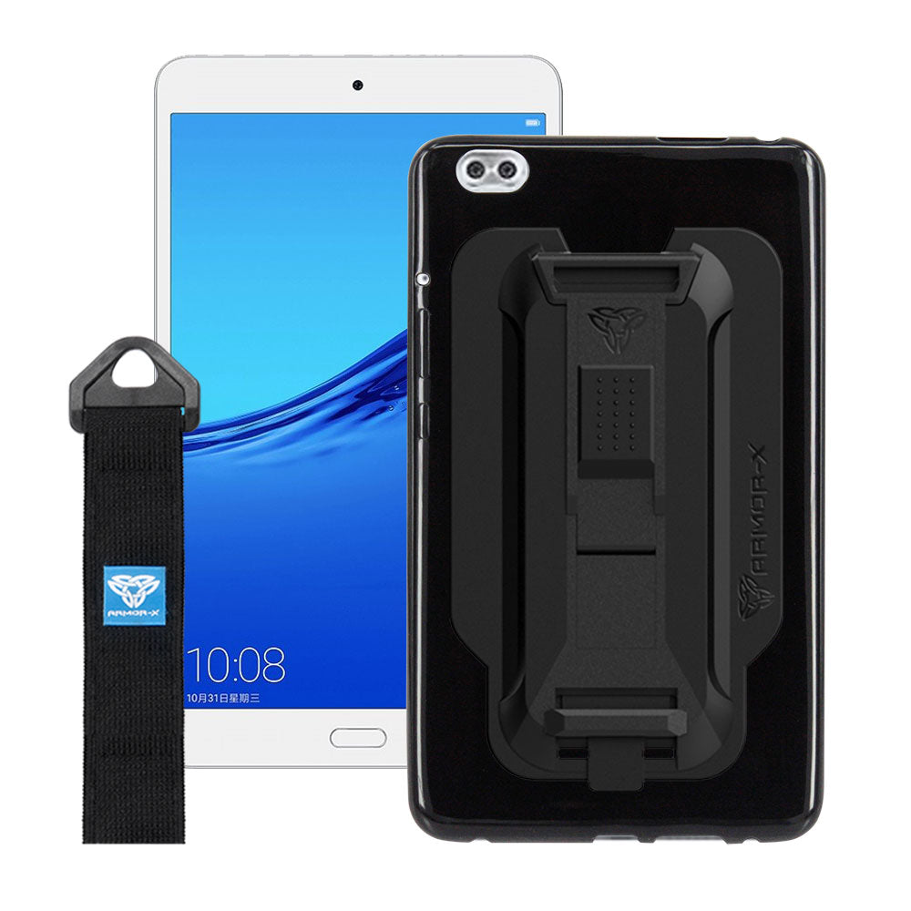 PXS-HW32 | Huawei Honor Waterplay 8.0 | Shockproof Case w/ Kickstand & hand strap & X-Mount