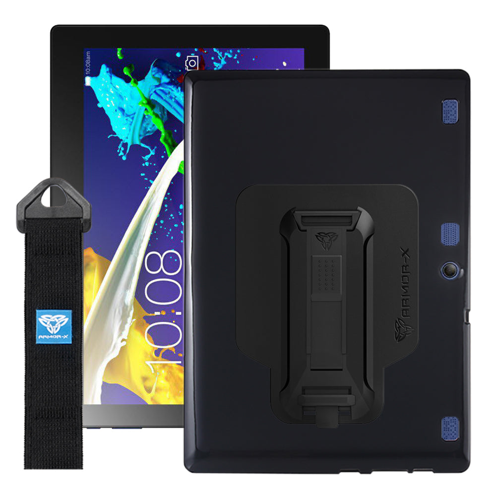 PXS-LN26 | Lenovo Tab 2 A10 / Tab3 10 Business | Shockproof Case w/ Kickstand & hand strap & X-Mount
