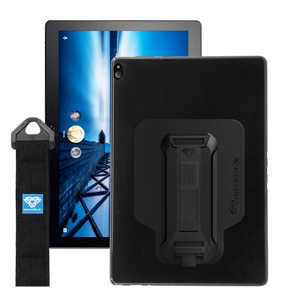 PXS-LN29 | Lenovo Tab P10 TB-X705F | Shockproof Case w/ Kickstand & hand strap & X-Mount