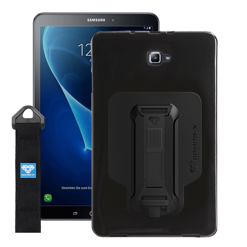 PXS-SS31 | Samsung Galaxy Tab A 10.1 (2016) T580 T585 | Shockproof Case w/ Kickstand & hand strap & X-Mount