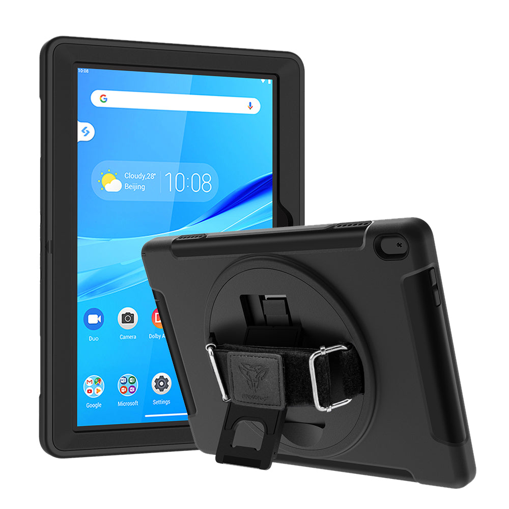 RIN-LN-M10FHD | Lenovo Tab M10 FHD / HD (TB-X605L/F / TB-X505)   | Rainproof military grade rugged case with hand strap and kick-stand