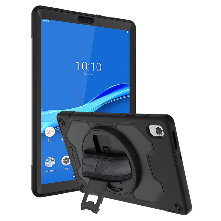 RIN-LN-M10HD2 | Lenovo Tab M10 HD (2nd Gen) TB-X306F | Rainproof military grade rugged case with hand strap and kick-stand
