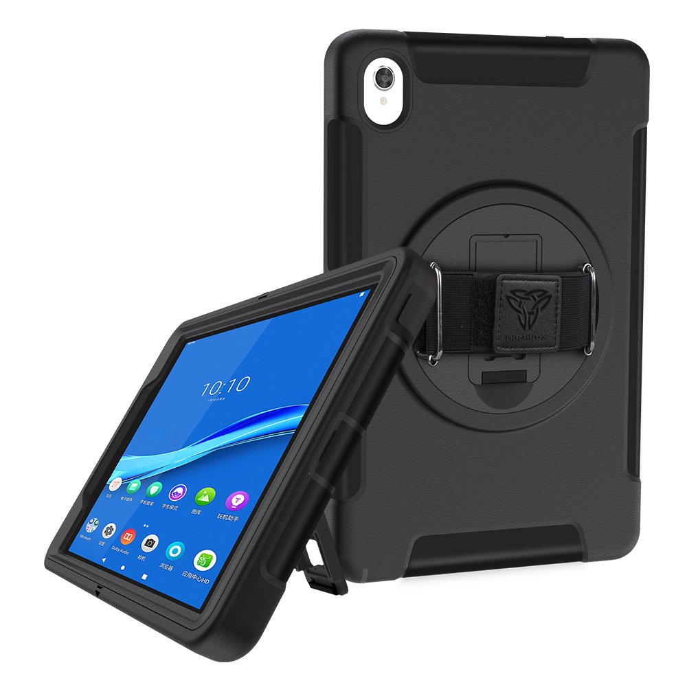 RIN-LN-M8FHD | Lenovo Tab M8 (HD) TB-8505 / M8 (FHD) TB-8705 / M8 (3rd Gen) TB-8506 | Rainproof military grade rugged case with hand strap and kick-stand