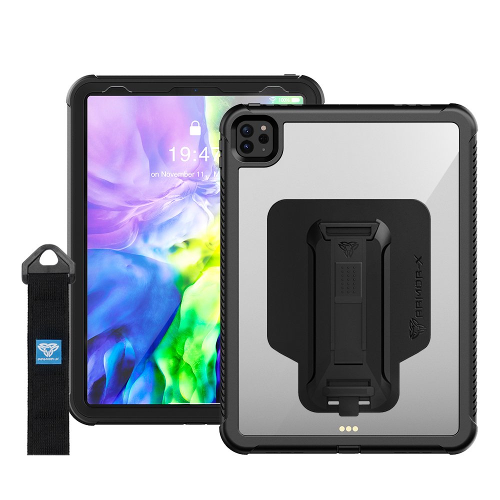 RX-iPad-PR6 | iPad Pro 11 ( 2nd Gen ) 2020 | Multi-layer Protection Case With Handstrap & Kickstand & X-Mount