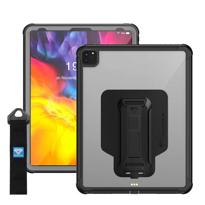 RX-iPad-PR7 | iPad Pro 12.9 ( 4th Gen ) 2020 | Multi-layer Protection Case With Handstrap & Kickstand & X-Mount