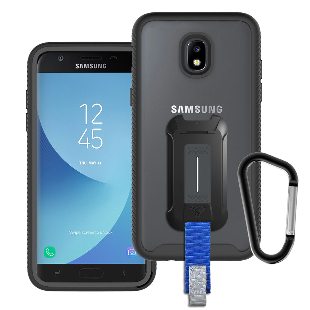 HX-J7-BK | Samsung Galaxy J7 2018 Case | Protection Military Grade w/ KEY Mount & Carabiner