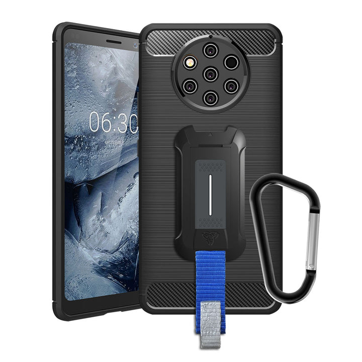 TP-NK19-9PV | Nokia 9 PureView | Mountable Shockproof Rugged Case for Outdoors w/ Carabiner