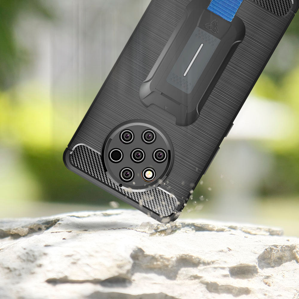 TP-NK19-9PV | Nokia 9 PureView | Mountable Shockproof Rugged Case for Outdoors w/ Carabiner