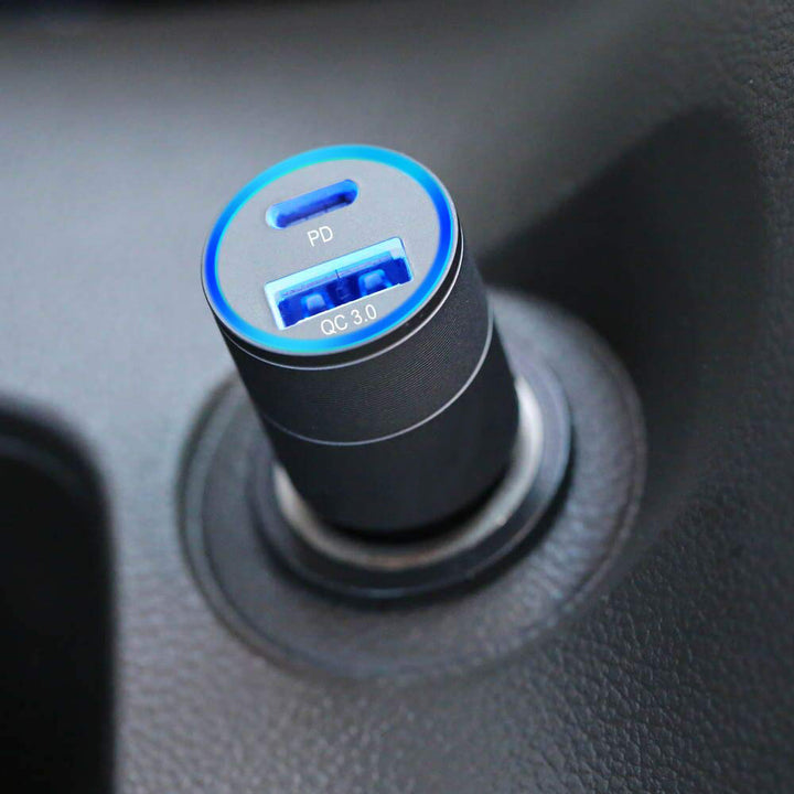 CHR-C3 | Smart Car Charger | Dual Port QC3.0 - PD - USB 